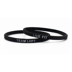 Svart Live Fit Armband Fitness Träning Dedikation Team LVFT svart