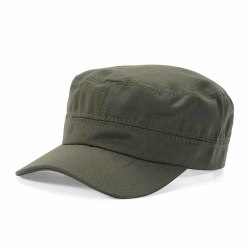Green Army Cap - Flat Armandkeps Military Put grøn one size