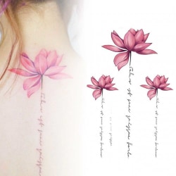 Temporära Tatueringar Blommor Faketatueringar Fejk Fake Tattoo rosa