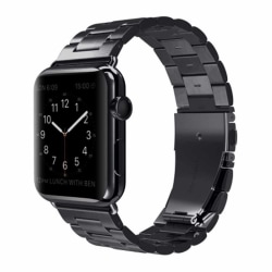 Apple Watch 1/2/3/4/5/6/7/SE 38/40/41 Klockarmband Svart Metall svart