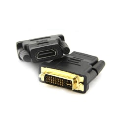 Guldpläterad DVI till HDMI Adapter 1080p 4k UHD 3D TV svart
