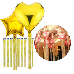 Ballongsvans Guld Glitter Metallic 10-Pack Glitterdraperi guld