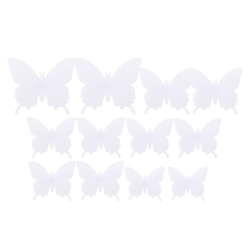 Väggdekoration 12-pack Fjärilar 3D Väggdekal Stickers Väggdekor vit