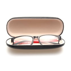 Praktiskt Glasögonfodral Fodral i Skinn för Solglasögon Glasögon svart