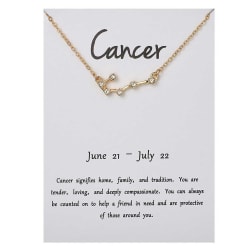Stjärntecken Halsband Kräftan Cancer Gåvohalsband Guld guld