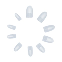 500st Nageltippar Oval Clear Lösnaglar Akryl Tippar transparent