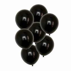 100-pack Svarta Ballonger 26cm Latex Fest Födelsedag svart