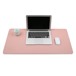 Rosa Skrivbordsunderlägg 80x40cm Skinn Läder rosa
