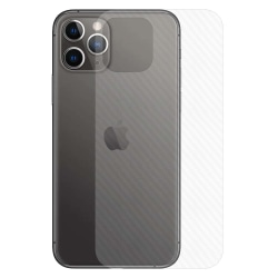 iPhone 11 Pro Kolfiber Vinyl Skin Dekal Skyddsfilm Baksida transparent