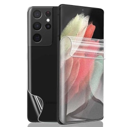 2-Pack Galaxy S21 Ultra Displayfilm + Skyddsfilm för Baksida transparent