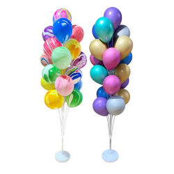 2-Pack Ballongställ Hållare för 19 Ballonger Fest Födelsedag transparent