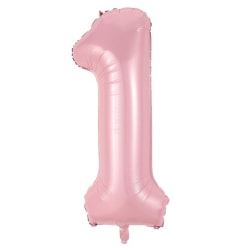 ENORM 102cm Sifferballong Rosa Nummer 1 Ballong rosa
