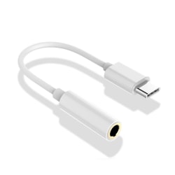 Android USB C till AUX Adapter Ljudadapter för Hörlurar vit