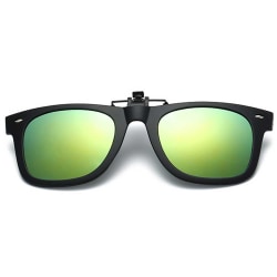 Clip-on Solglasögon Wayfarer - Relfektivt Grönt Spegelglas grön