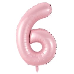 ENORM 102cm Sifferballong Rosa Nummer 6 Ballong rosa