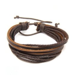 Trendigt Läderarmband Nomad (Brun) brun