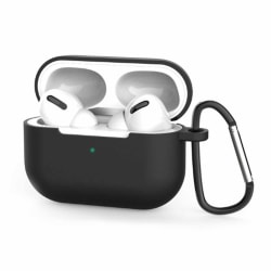 Svart Apple AirPods Pro Fodral Stötsäkert Skyddsfodral Silikon svart