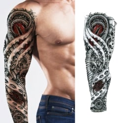 Temporär Tatuering Fake Tattoo Sleeve Faketatuering Fakesleeve flerfärgad