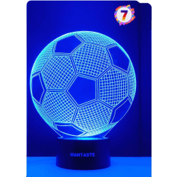 3D fotbollslampa presenter för pojkar, flickrum, nattlampa T