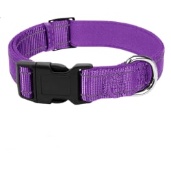 Reflekterande hundhalsband med mjuk neoprenstoppning, justerbar Purple 25mm