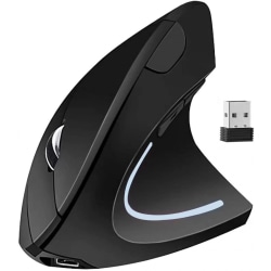 Ergonomisk mus, vertikal trådlös datormus 2.4G med
