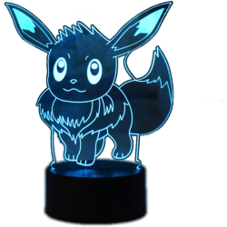 Tecknad Anime Eevee Night Light 3D Illusion Light LED-bord