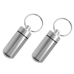 2st Silver Piller- Medicin-burk/behållare på nyckelring