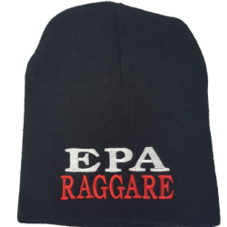 Beanie med broderad text EPA RAGGARE