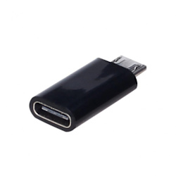 Adapterkontakt USB-C (hona) till micro-USB (hane) Svart