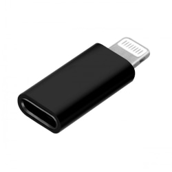 Adapterkontakt USB-C (hona) till iphone lightning (hane), svart