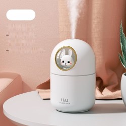 Luftfuktare h2o aroma diffuser humidifier med led-ljus Vit-söt kanin