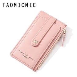 plånbok korthållare dam RFID kort PU läder rosa
