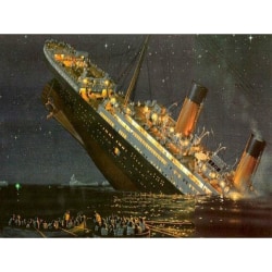 Fuld 5D DIY diamantmaleri Korssting "Titanic" broderimosaik som på billede 1 25 x 30 cm
