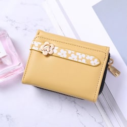 Köp plånbok dam kort korthållare Dragkedja gul PU läder | Fyndiq