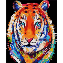 Diamond painting 5D DIY diamant målning Färg tiger 40x50cm