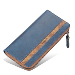 Baellerry Vintage Herre tegnebog læderkortholder Business D blå 21 cm * 11 cm * 2,5 cm