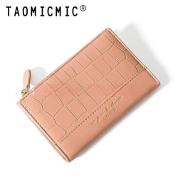 plånbok dam stor kort hållare plånboksväska PU läder rosa