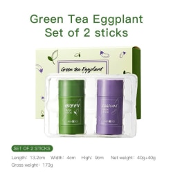 Green Tea Eggplant Stick Mask Pack Cleans Pores Anti-Acne