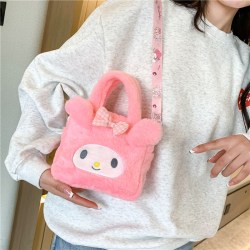 Børne Kawaii Plys Sanrio Taske Anime Cinnamoroll Plys rygsæk - Perfet pink