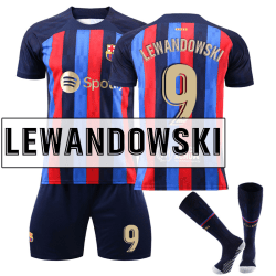 Barcelona hemma fotbollströja för barn nr 9 Lewandowski 8-9years