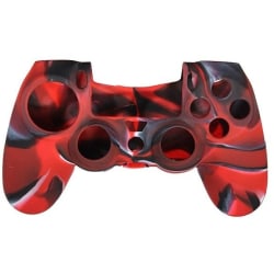 Silikongrepp för handkontroll, Playstation 4, Kamoflage Röd