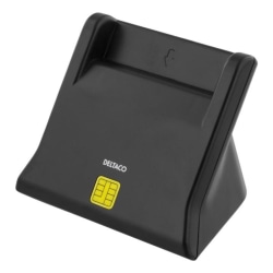 DELTACO UCR-156 Smartkortläsare, USB, svart