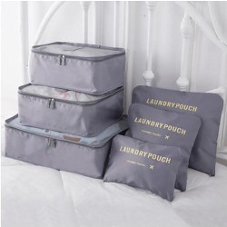 Insatser till resväskor (6 pack) - Bag in Bag silver