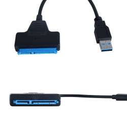 USB 3.0 till SATA SSD 6Gb/s adapter, för 2,5 hdd, svart svart