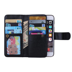 iPhone SE 2020 Multi Plånboksfodral med 9 fack l SVART svart