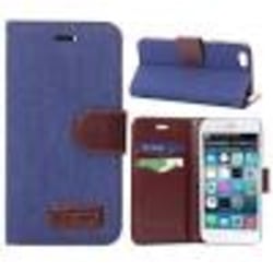 iPhone 6/6S Multiplånbok l 2 fack l Jeans l Blå blå