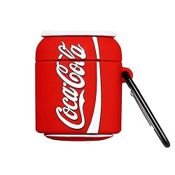 Silikon Coca Cola Airpods 1 & 2 case, 3d Cartoon Classic Can AirPods1/2