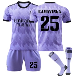 Uusi kausi 2022-2023 Real Madridin jalkapallopaidan jalkapallopuvut CAMAVINGA 25 Kids 28(150-160CM)
