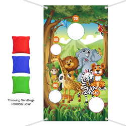 Jungle Animals Throwing Game Spill Bean Bags Safe Tossing