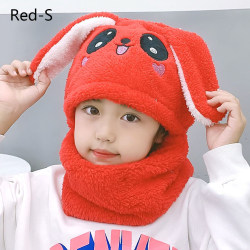 Rabbit Ear Hat Bib RED S